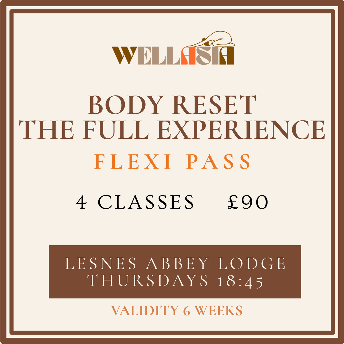 Lesnes Abbey Lodge FLEXI PASS (4 CLASSES)